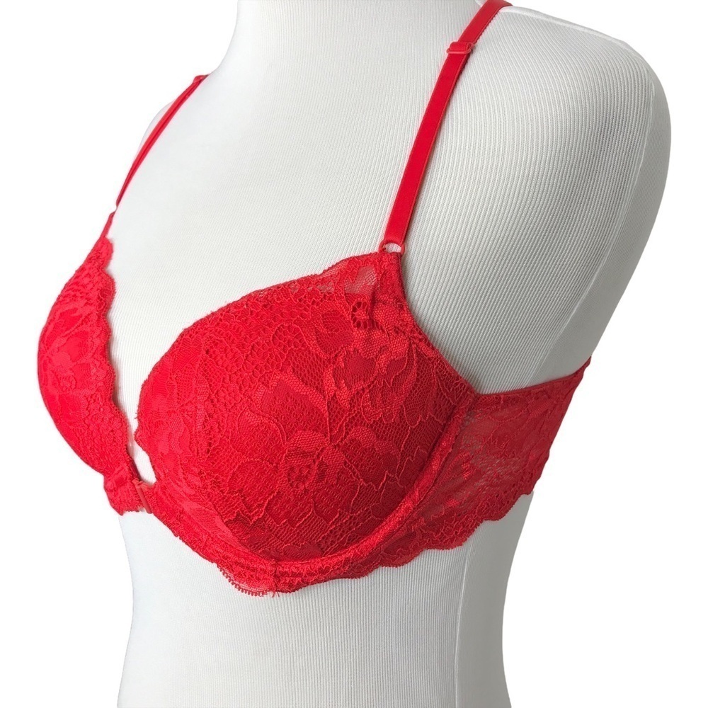Victoria’s Secret PINK Red Lace Date Racerback Bra Size 34C - Picture 6 of 11